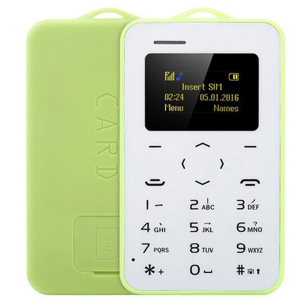 Mini-Telefon mit Nano-SIM-Slot und Bluetooth-Funktion Grün