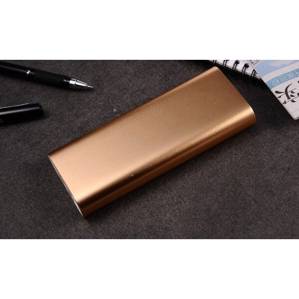 16000 mAh Powerbank aus Aluminium Gold mit 1m Micro USB Kabel