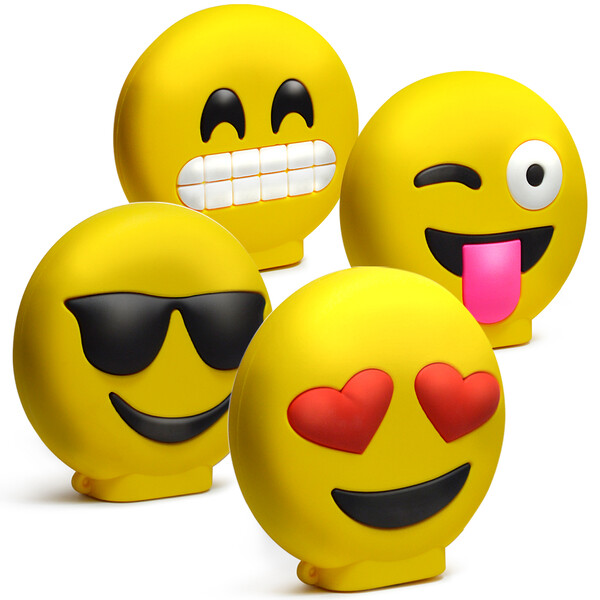 8800 mAh Emoji Powerbank - Klein und Leistungsstark für unterwegs Grinsen mit Zähnen