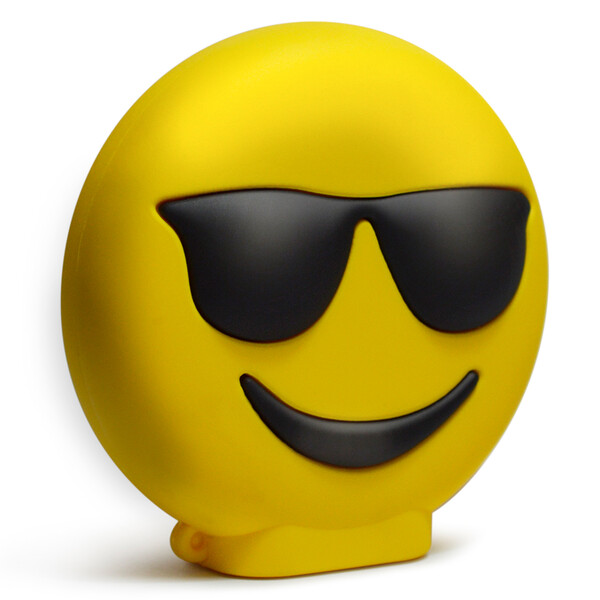 8800 mAh Emoji Powerbank - Klein und Leistungsstark für unterwegs coole Sonnenbrille