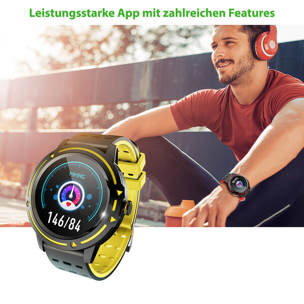 Generation Z Fitness Uhr - Für Sport & Outdoor-Aktiviät Schwarz