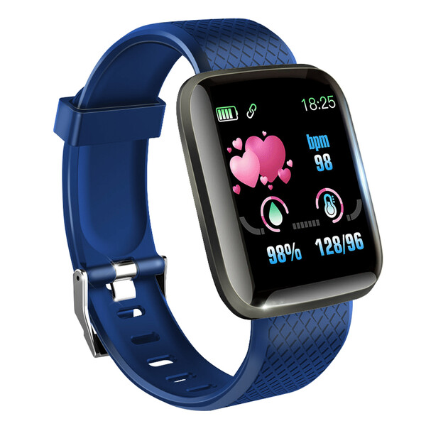 Ultraleichte Smartwatch mit Pulsmesser Blau