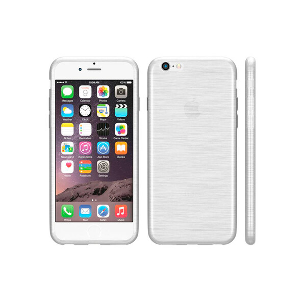 Silikon-Case iPhone im Blurred-Design Weiß 6 Plus, 6s Plus