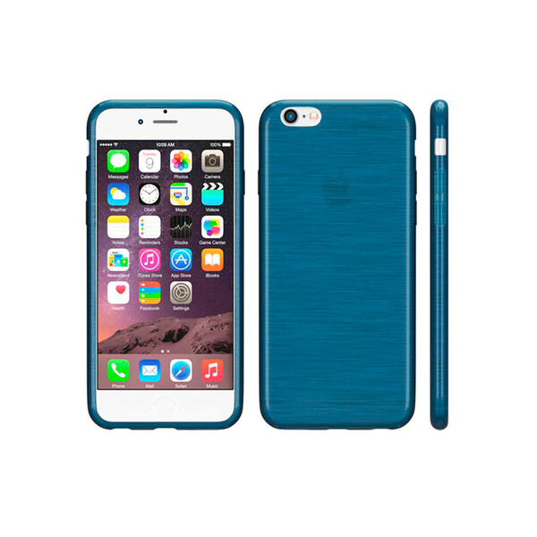 Silikon-Case iPhone im Blurred-Design Blau 6, 6s