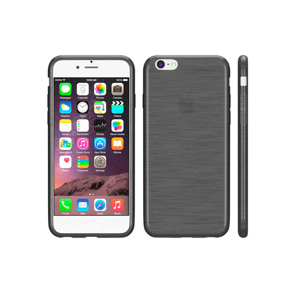 Silikon-Case iPhone im Blurred-Design Schwarz 6, 6s