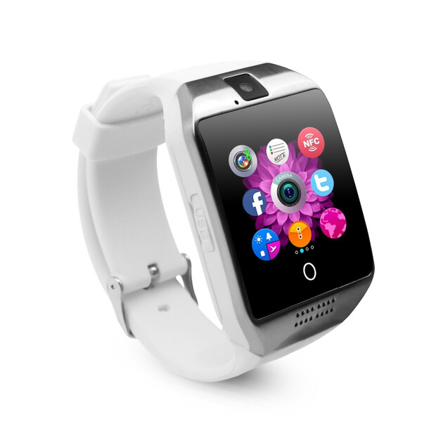 Q18 Smartwatch mit High-Capture-Display und Smartcam Weiß