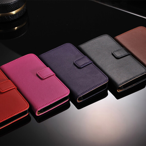 Echtledercase für Samsung Galaxy Modelle S7 Edge Lila