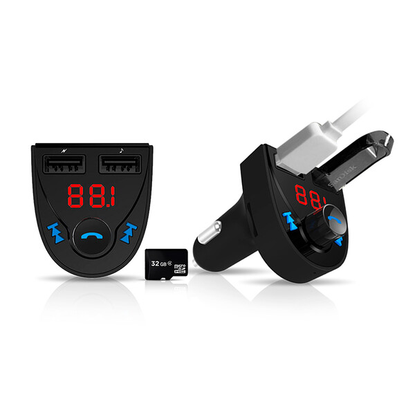 Bluetooth Auto Transmitter mit 1m Micro USB Kabel mit 32GB Micro SD Karte