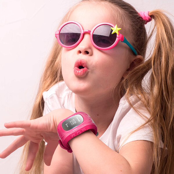 Q50 GPS Kinder Smartwatch mit SOS-Knopf Pink