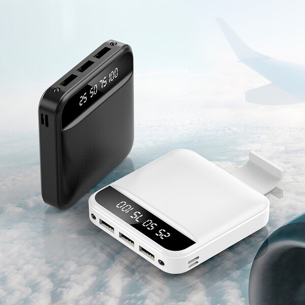 Mini Powerbank mit 20.000mAh Weiß mit 1m Micro USB Kabel
