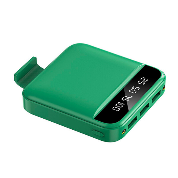 Mini Powerbank mit 20.000mAh Grün mit 1m Micro USB Kabel