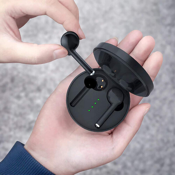 Bluetooth Inear-Kopfhörer mit Ladebox und Siri-Spachassistent Schwarz