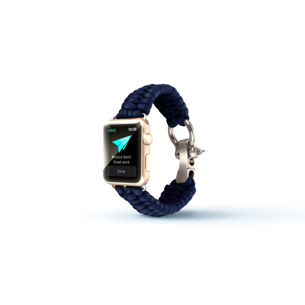 KawKaw Stoffarmband für die Apple Watch Blau 40mm