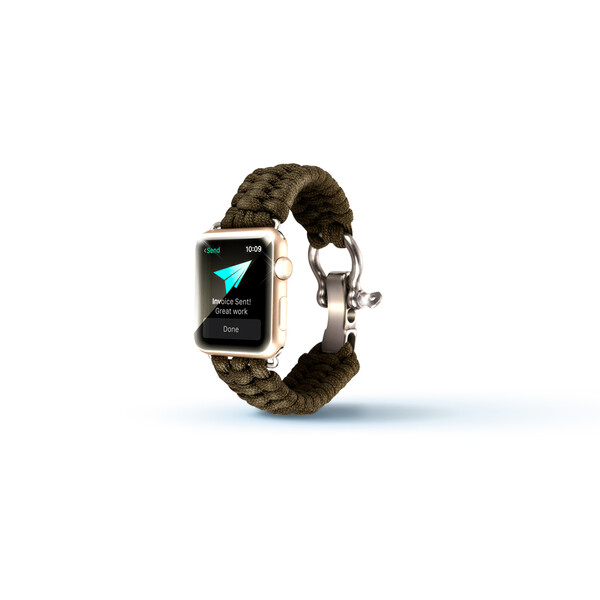 KawKaw Stoffarmband für die Apple Watch Braun 42mm