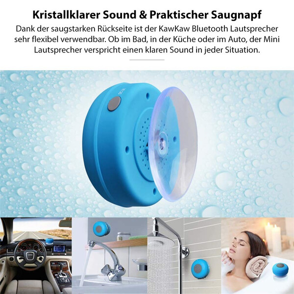 Wasserfester Bluetooth Lautsprecher Blau