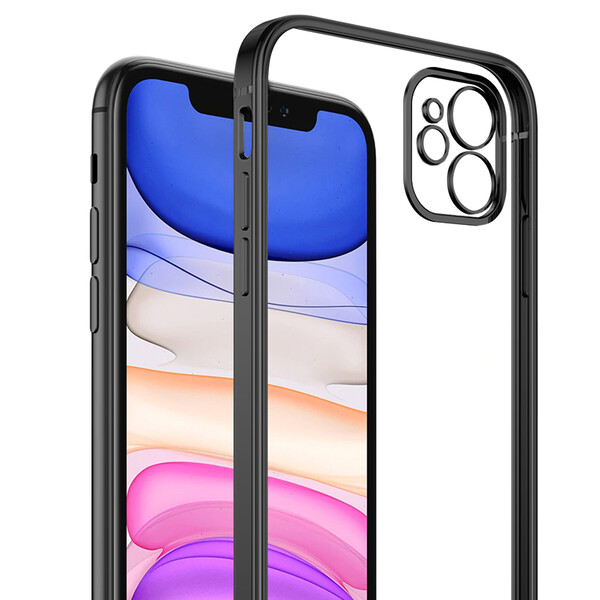 Transparente Hülle für iPhone Modelle Schwarz iPhone 7, 8, SE(2020)