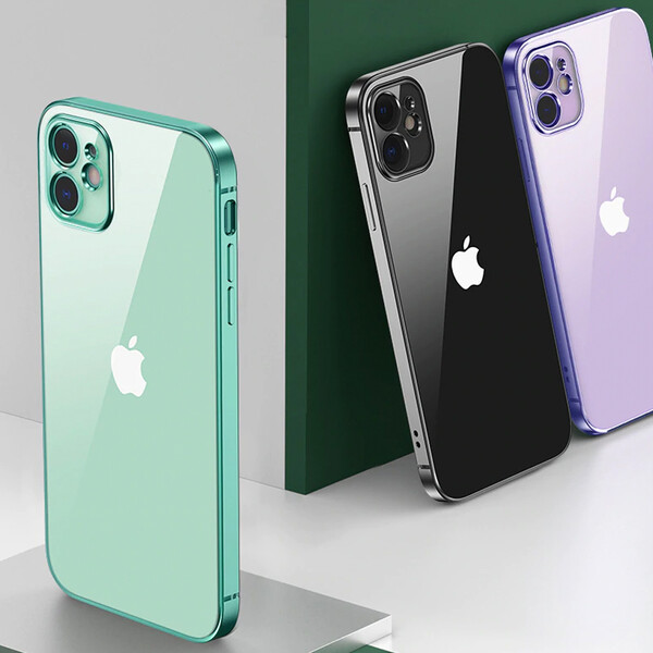Transparente Hülle für iPhone Modelle Hellgrün iPhone 11