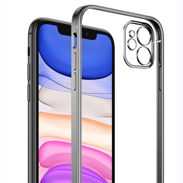 Transparente Hülle für iPhone Modelle Silber iPhone 11