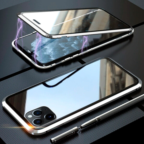 360° Case für iPhone Modelle Silber iPhone X