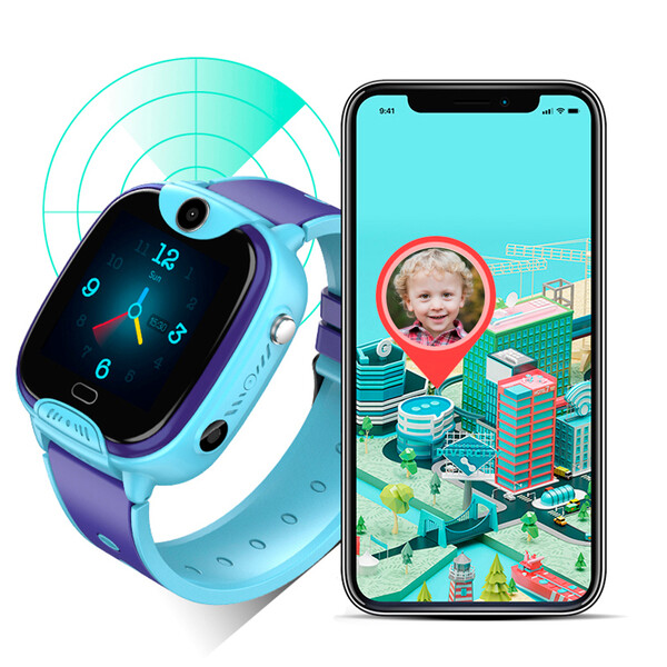 4G Kinder Smartwatch mit GPS und Videoanruf Blau